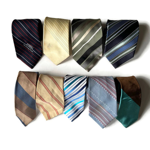 Neckties for Upcycling - Stripes Designs - Choose from 9