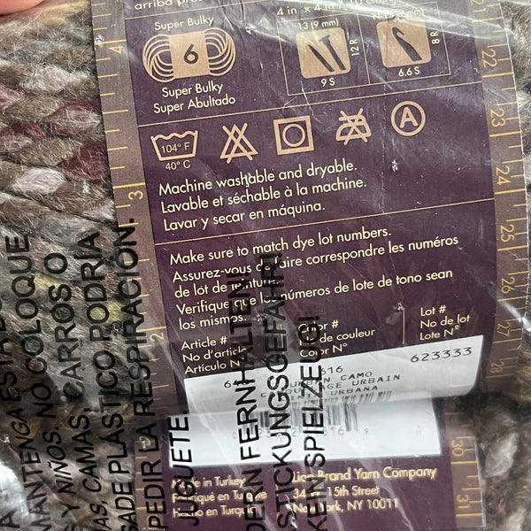 Lion Brand Yarn - Wool-Ease® Thick & Quick® Stripes 3-Pack - Urban Camo Color