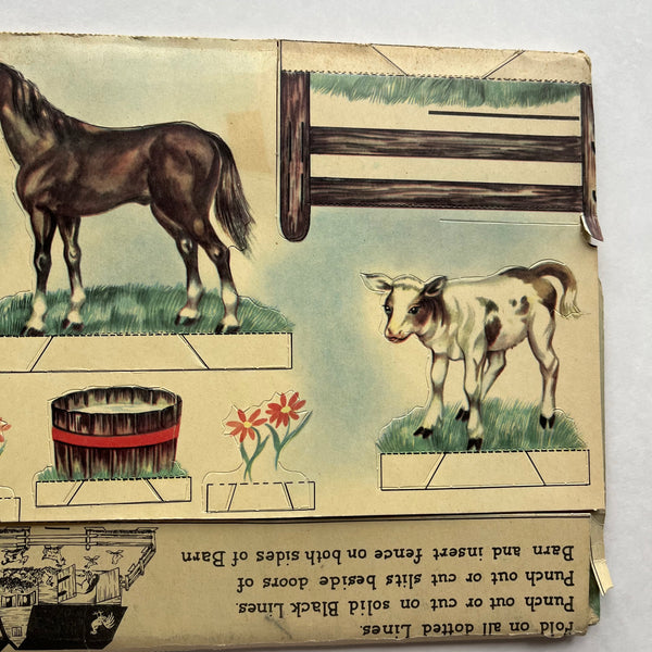 Barnyard Paper Doll Animals Objects and Panoramas