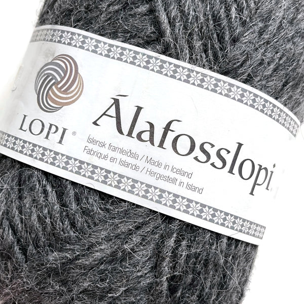 Álafoss Lopi Yarn - New Wool Made in Iceland - Dark Grey Heather Color