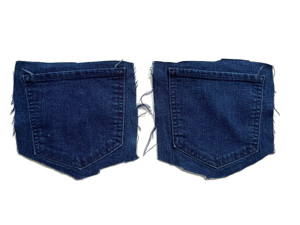 Denim Jeans Pockets for Repurposing - Set of 4 Pockets