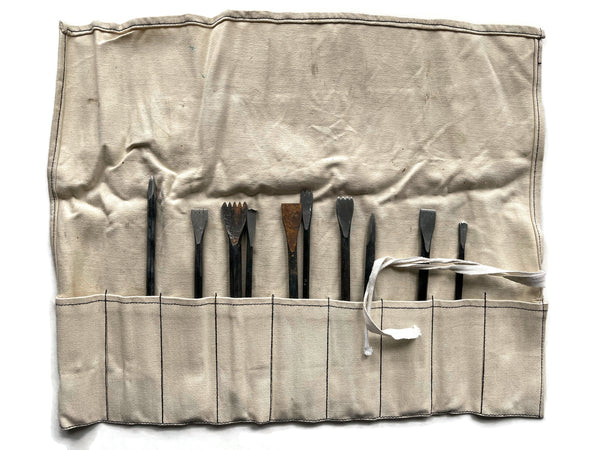Montclair Tool Sculpture House Brand Chisel Tools with Carrying Case - 10 Chisels ...