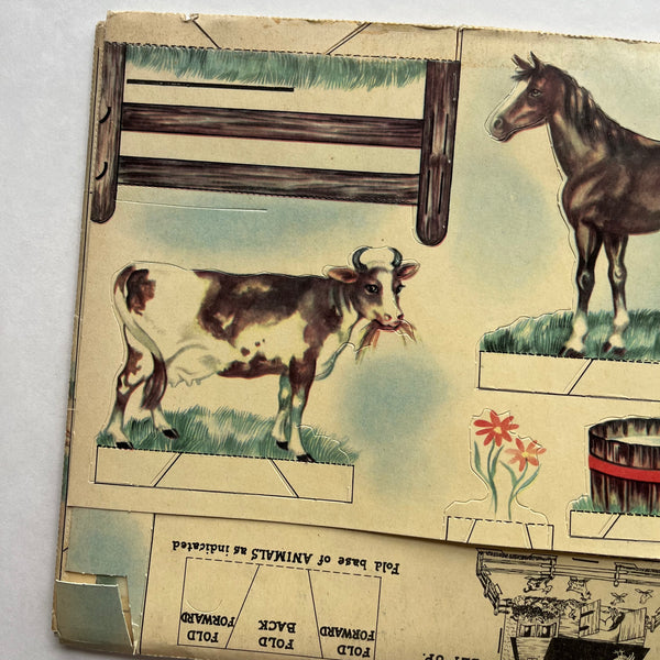 Barnyard Paper Doll Animals Objects and Panoramas