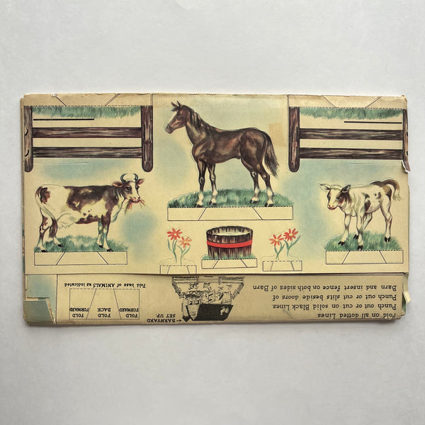 Barnyard Paper Doll Animals Objects and Panoramas