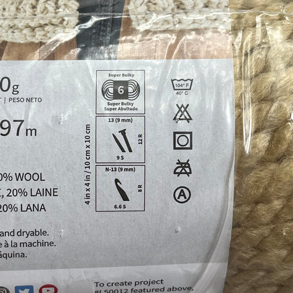 Lion Brand Yarn - Wool-Ease® Thick & Quick® 3-Pack - Peanut Color
