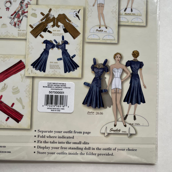 Simplicity Fashion Paper Doll Kit
