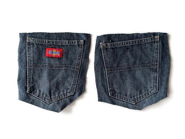 Denim Jeans Pockets for Repurposing - Set of 6 Pockets