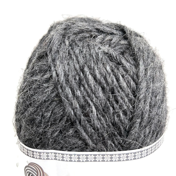 Álafoss Lopi Yarn - New Wool Made in Iceland - Dark Grey Heather Color