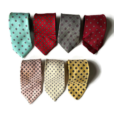 Neckties for Upcycling - Geometric Designs - Choose from 7