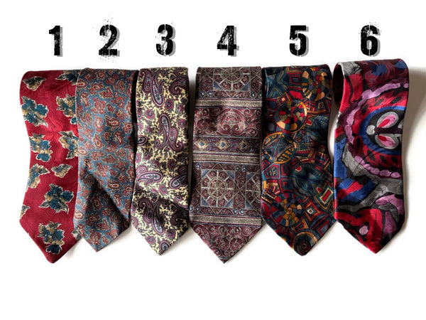 Ties for Upcycling - Paisley and Misc Designs - Choose from 6