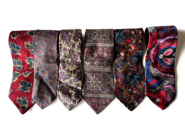 Ties for Upcycling - Paisley and Misc Designs - Choose from 6