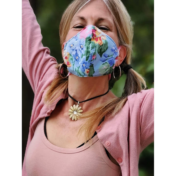 Handmade Mask - Choose Your Style / Size - Rosey Floral
