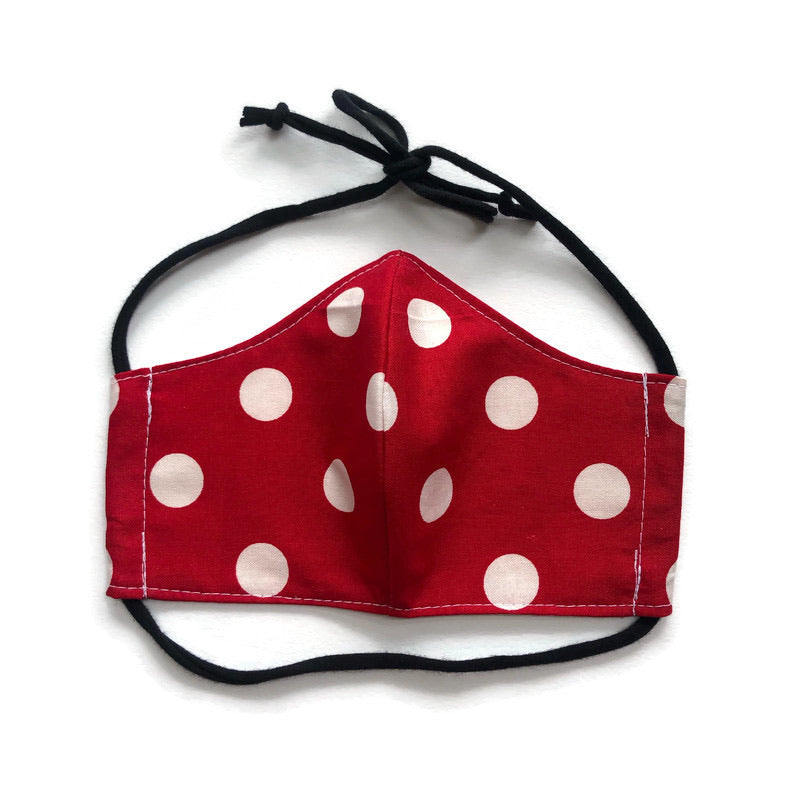 Handmade Mask - Large - Fitted Style - Big Dot