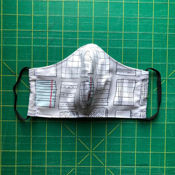 Handmade Mask - Large / Men’s - Fitted Style - Paper Obsession